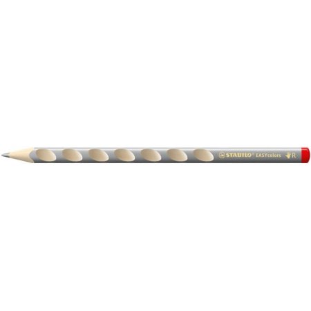 Farebné ceruzky, trojhranné, pre pravákov, hrubé, STABILO "EASYcolors", strieborná