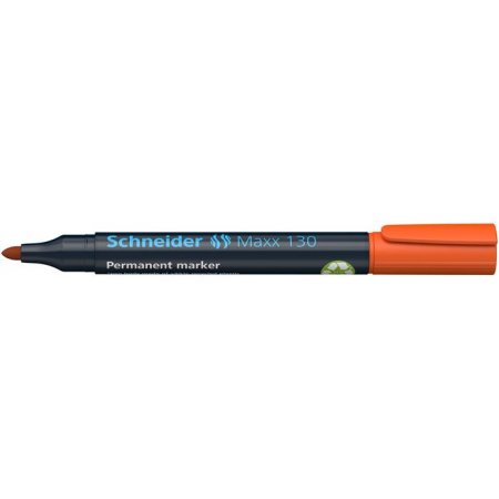 Permanentný popisovač, 1-3 mm, kužeľový hrot, SCHNEIDER "Maxx 130", oranžový
