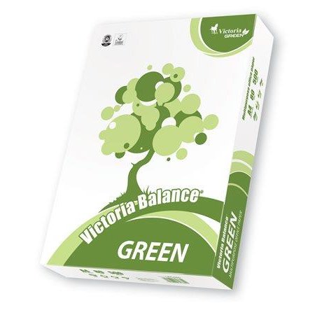 Kancelársky papier, recyklovaný, A4, 80 g, VICTORIA PAPER "Balance Green"