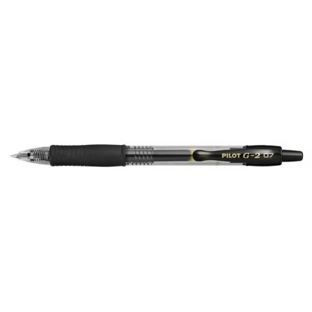 Gélové pero, 0,32 mm, stláčací mechanizmus, PILOT "G-2", čierne