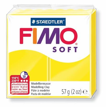 Modelovacia hmota, 57 g, polymérová, FIMO "Soft", citrónová