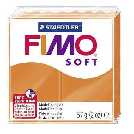 Modelovacia hmota, 57 g, polymérová, FIMO "Soft", mandarinková