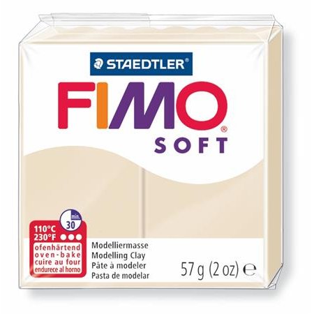 Modelovacia hmota, 57 g, polymérová, FIMO "Soft", sahara