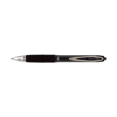 Gélové pero, 0,4 mm, stláčací mechanizmus, UNI "UMN-207", čierne