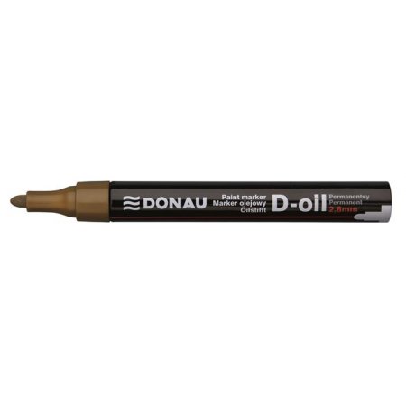 Lakový popisovač, 2,8 mm, M, DONAU "D-oil", zlatý