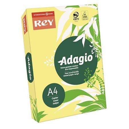 Kopírovací papier, farebný, A4, 80 g, REY "Adagio", neón banán