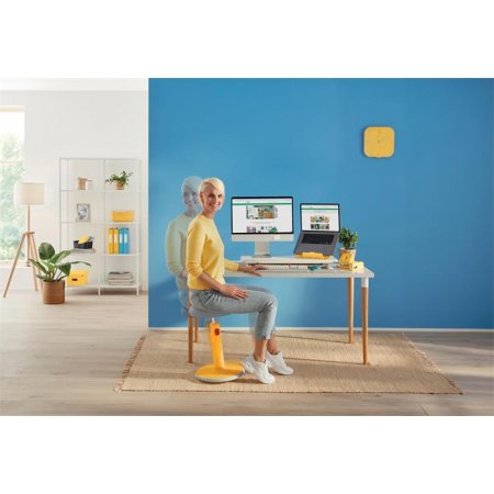 Stolička, ergonomická, LEITZ "Ergo Cosy Active", teplá žltá