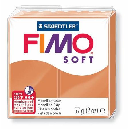 Modelovacia hmota, 57 g, polymérová, FIMO "Soft", koňak