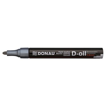 Lakový popisovač, 2,8 mm, M, DONAU "D-oil", strieborný