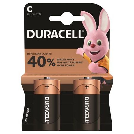 Batéria, C baby, 2ks, DURACELL "Basic"