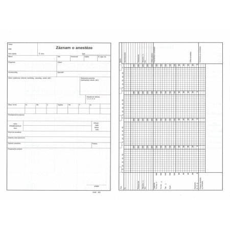 Záznam o anestéze  A3