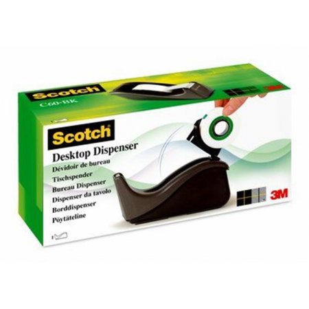 Dispenzor na lepiacu pásku, 3M SCOTCH "C60", čierny