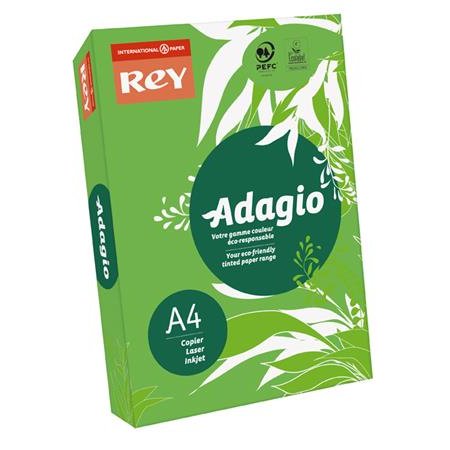 Kopírovací papier, farebný, A4, 80 g, REY "Adagio", intenzívna zelená