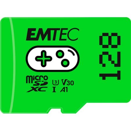 Pamäťová  karta, microSD, 128GB, UHS-I/U3/V30/A1, EMTEC "Gaming"