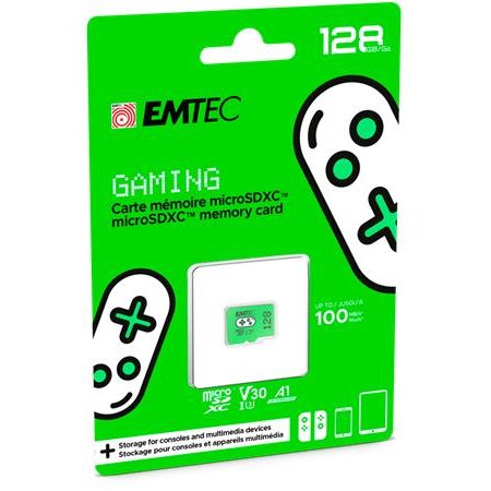 Pamäťová  karta, microSD, 128GB, UHS-I/U3/V30/A1, EMTEC "Gaming"