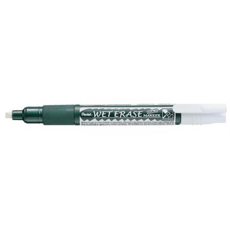 Kriedový popisovač, 2-4 mm, dlátový hrot, PENTEL "SMW26", biela