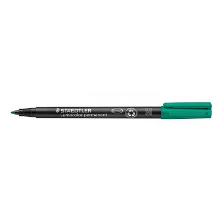 Permanentný popisovač, OHP, 1 mm, STAEDTLER "Lumocolor®  317 M", zelená