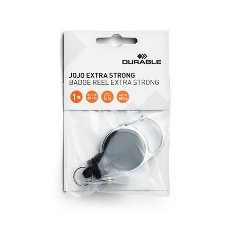 Výsuvný kotúč, s možnosťou vysunutia, na patent, DURABLE "Extra Strong", čierny