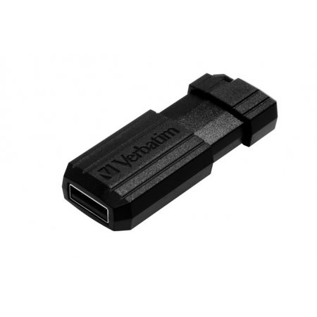 USB kľúč, 64GB, USB 2.0, 10/4MB/sec, VERBATIM "PinStripe", čierny