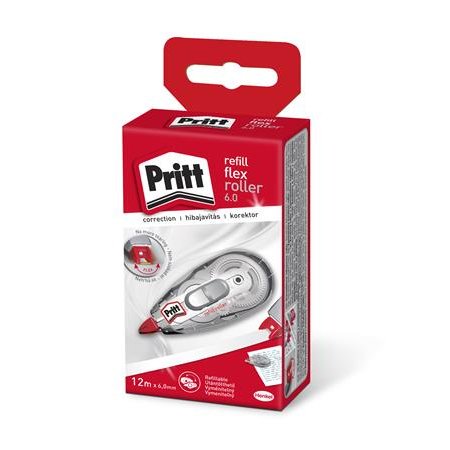 Korekčný roller, 6 mm x 12 m, naplniteľný, HENKEL "Pritt Refill Roller"