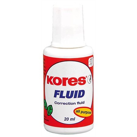 Korekčný lak, s rozpúšťadlom, 20 ml, KORES "Fluid"