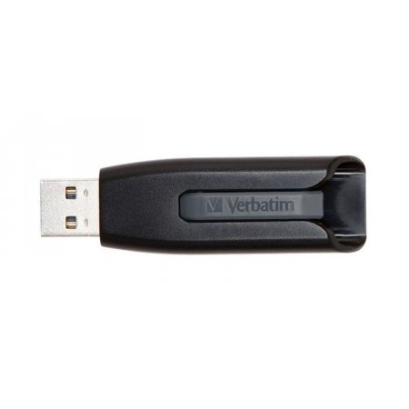 USB kľúč, 64GB, USB 3.2, 60/12 MB/sec, VERBATIM "V3", čierno-sivá