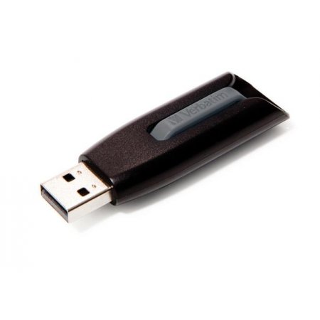 USB kľúč, 64GB, USB 3.2, 60/12 MB/sec, VERBATIM "V3", čierno-sivá