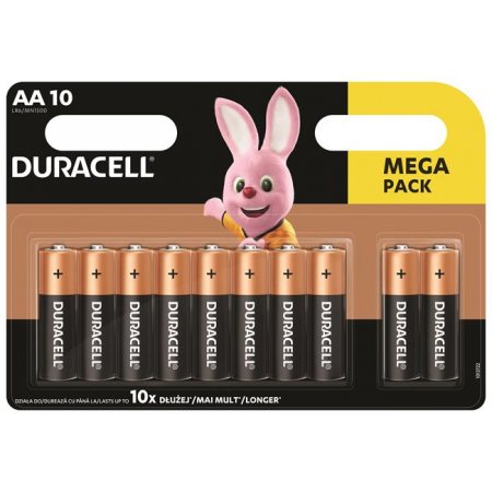 Batéria, tužková AA, 10ks, DURACELL "Basic"