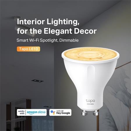 Smart LED žiarovka, GU10 spot, 2,9W, 350lm, 2700K, Wi-Fi, TP-LINK "Tapo L610"