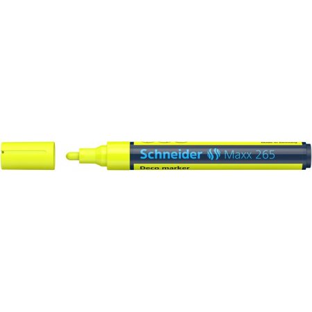 Kriedový popisovač, 2-3 mm, SCHNEIDER "Maxx 265", žltý