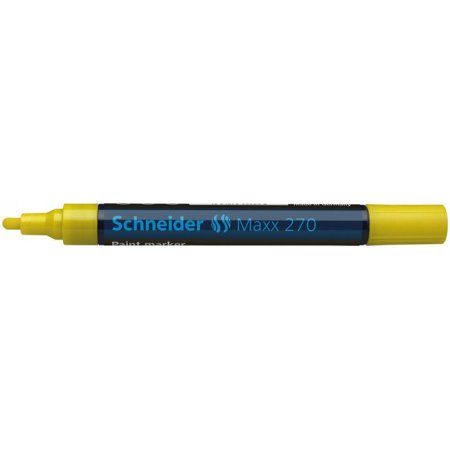 Lakový popisovač, 1-3 mm, SCHNEIDER "Maxx 270", žltý