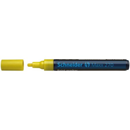 Lakový popisovač, 1-3 mm, SCHNEIDER "Maxx 270", žltý