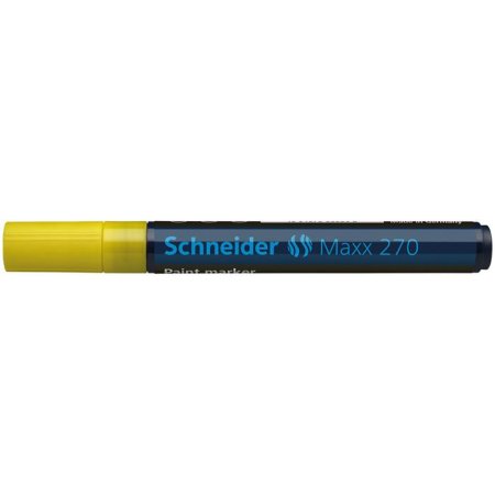 Lakový popisovač, 1-3 mm, SCHNEIDER "Maxx 270", žltý