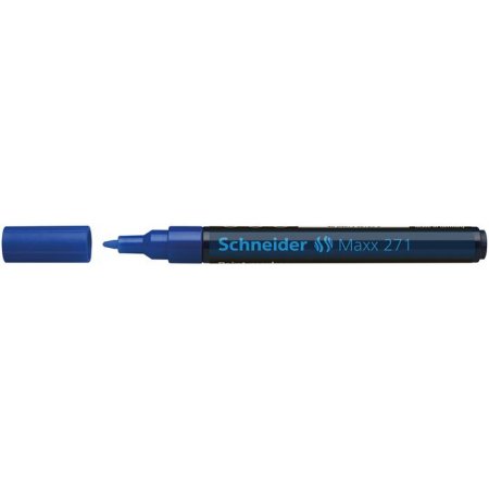 Lakový popisovač, 1-2 mm, SCHNEIDER "Maxx 271", modrý