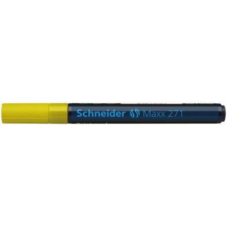 Lakový popisovač, 1-2 mm, SCHNEIDER "Maxx 271", žltý