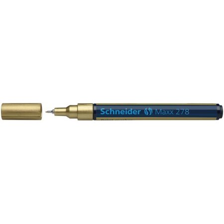 Lakový popisovač, 0,8 mm, SCHNEIDER "Maxx 278", zlatý