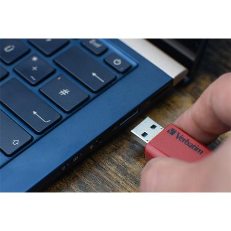 USB kľúč, 2 x 32GB, USB 3.2, 80/25MB/sec, VERBATIM "Store n Click", červená/modrá