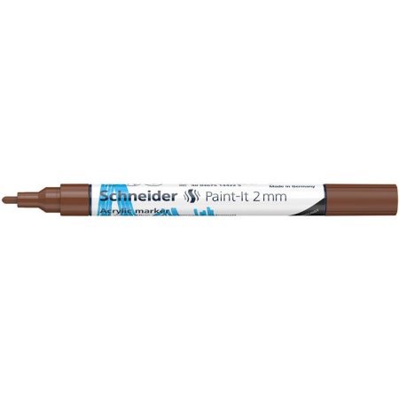 Akrylový popisovač, 2 mm, SCHNEIDER "Paint-It 310", hnedý