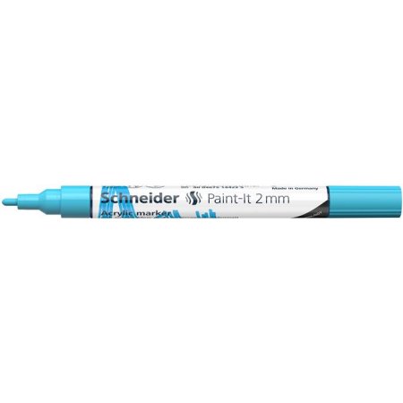 Akrylový popisovač, 2 mm, SCHNEIDER "Paint-It 310", pastelovo modrý