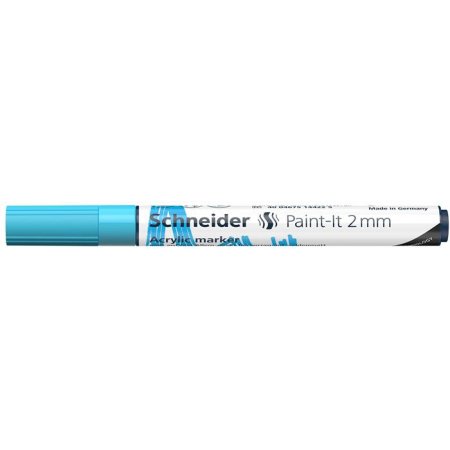 Akrylový popisovač, 2 mm, SCHNEIDER "Paint-It 310", pastelovo modrý