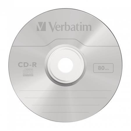 CD-R disk, 700MB, 80min, 16x, 1 ks, klasický obal, VERBATIM "Live it!"