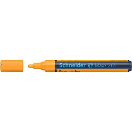 Kriedový popisovač, 2-3 mm, SCHNEIDER "Maxx 265", oranžový