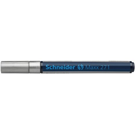 Lakový popisovač, 1-2 mm, SCHNEIDER "Maxx 271", strieborný