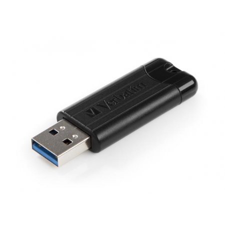 USB kľúč, 16GB, USB 3.2, VERBATIM "Pinstripe", čierna