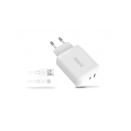 Sieťová nabíjačka, 1xUSB-A (18W), 1xUSB-C (45W), kábel USB-A–USB-C, URBAN FACTORY