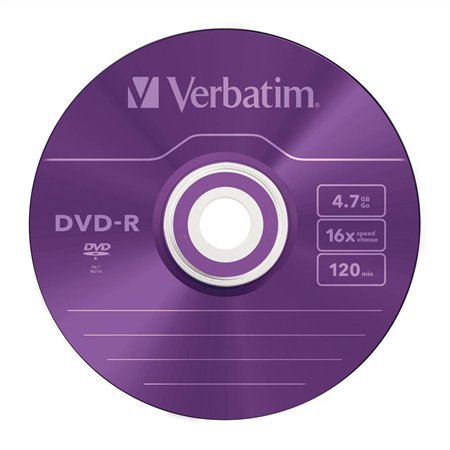 DVD-R disk, farebné, AZO, 4,7GB, 16x, 5 ks, tenký obal, VERBATIM