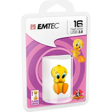 USB kľúč, 16GB, USB 2.0, EMTEC "Tweety"