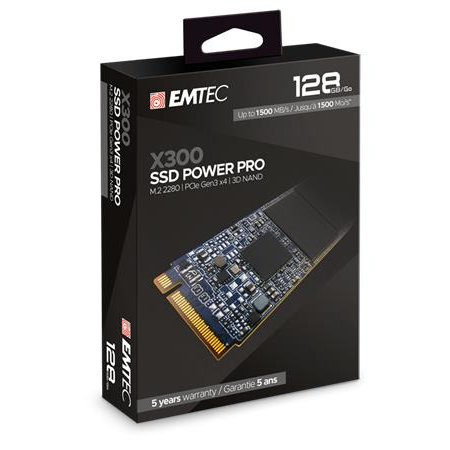 SSD (interná pamäť), 128GB, M2 NVMe, 1500/500 MB/s, EMTEC "X300"