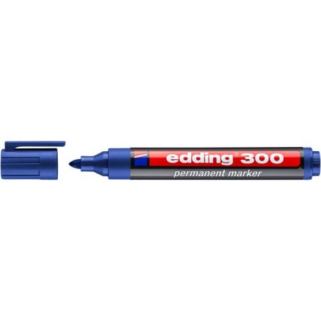 Permanentný popisovač, 1,5-3 mm, kužeľový, EDDING "300", modrý