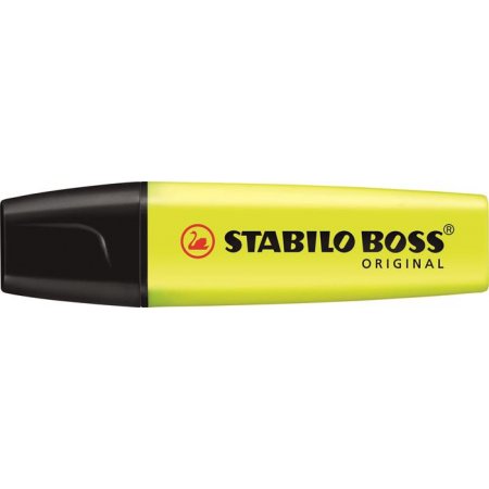 Zvýrazňovač, 2-5 mm, STABILO "BOSS original", žltý